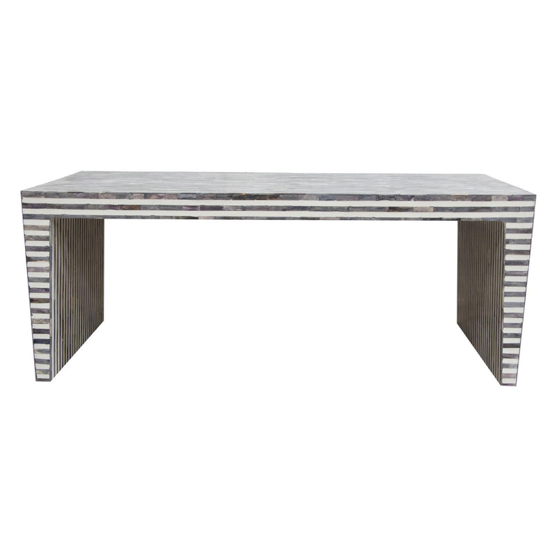Mosaic Cocktail Table w/ Bone Inlay in Linear Pattern by Diamond Sofa - R&R Furniture Gallery (Fountain Valley, CA)
