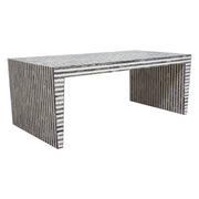 Mosaic Cocktail Table w/ Bone Inlay in Linear Pattern by Diamond Sofa - R&R Furniture Gallery (Fountain Valley, CA)