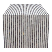 Mosaic Cocktail Table w/ Bone Inlay in Linear Pattern by Diamond Sofa - R&R Furniture Gallery (Fountain Valley, CA)