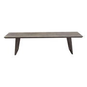 Motion Solid Mango Wood Dining/Accent Bench in Smoke Grey Finish w/ Silver Metal Inlay by Diamond Sofa - R&R Furniture Gallery (Fountain Valley, CA)