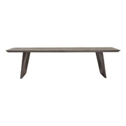 Motion Solid Mango Wood Dining/Accent Bench in Smoke Grey Finish w/ Silver Metal Inlay by Diamond Sofa - R&R Furniture Gallery (Fountain Valley, CA)