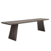 Motion Solid Mango Wood Dining/Accent Bench in Smoke Grey Finish w/ Silver Metal Inlay by Diamond Sofa - R&R Furniture Gallery (Fountain Valley, CA)