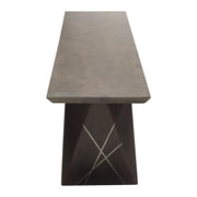Motion Solid Mango Wood Dining/Accent Bench in Smoke Grey Finish w/ Silver Metal Inlay by Diamond Sofa - R&R Furniture Gallery (Fountain Valley, CA)