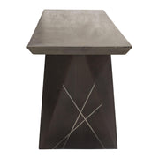 Motion Solid Mango Wood Dining/Accent Bench in Smoke Grey Finish w/ Silver Metal Inlay by Diamond Sofa - R&R Furniture Gallery (Fountain Valley, CA)