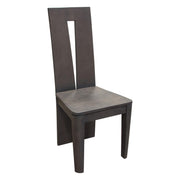 Motion 2-Pack Solid Mango Wood Dining Chair in Smoke Grey Finish w/ Silver Metal Inlay by Diamond Sofa - R&R Furniture Gallery (Fountain Valley, CA)