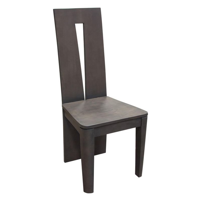 Motion 2-Pack Solid Mango Wood Dining Chair in Smoke Grey Finish w/ Silver Metal Inlay by Diamond Sofa - R&R Furniture Gallery (Fountain Valley, CA)