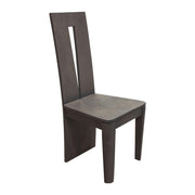 Motion 2-Pack Solid Mango Wood Dining Chair in Smoke Grey Finish w/ Silver Metal Inlay by Diamond Sofa - R&R Furniture Gallery (Fountain Valley, CA)