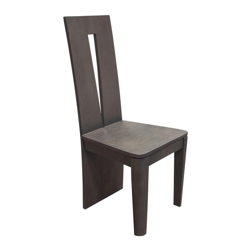 Motion 2-Pack Solid Mango Wood Dining Chair in Smoke Grey Finish w/ Silver Metal Inlay by Diamond Sofa - R&R Furniture Gallery (Fountain Valley, CA)