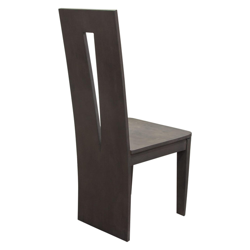 Motion 2-Pack Solid Mango Wood Dining Chair in Smoke Grey Finish w/ Silver Metal Inlay by Diamond Sofa - R&R Furniture Gallery (Fountain Valley, CA)