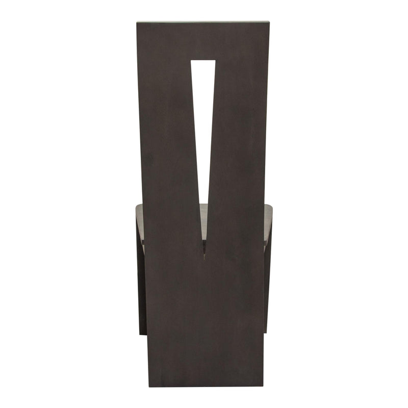 Motion 2-Pack Solid Mango Wood Dining Chair in Smoke Grey Finish w/ Silver Metal Inlay by Diamond Sofa - R&R Furniture Gallery (Fountain Valley, CA)