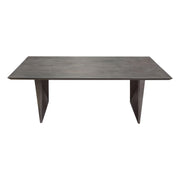 Motion Solid Mango Wood Dining Table in Smoke Grey Finish w/ Silver Metal Inlay by Diamond Sofa - R&R Furniture Gallery (Fountain Valley, CA)