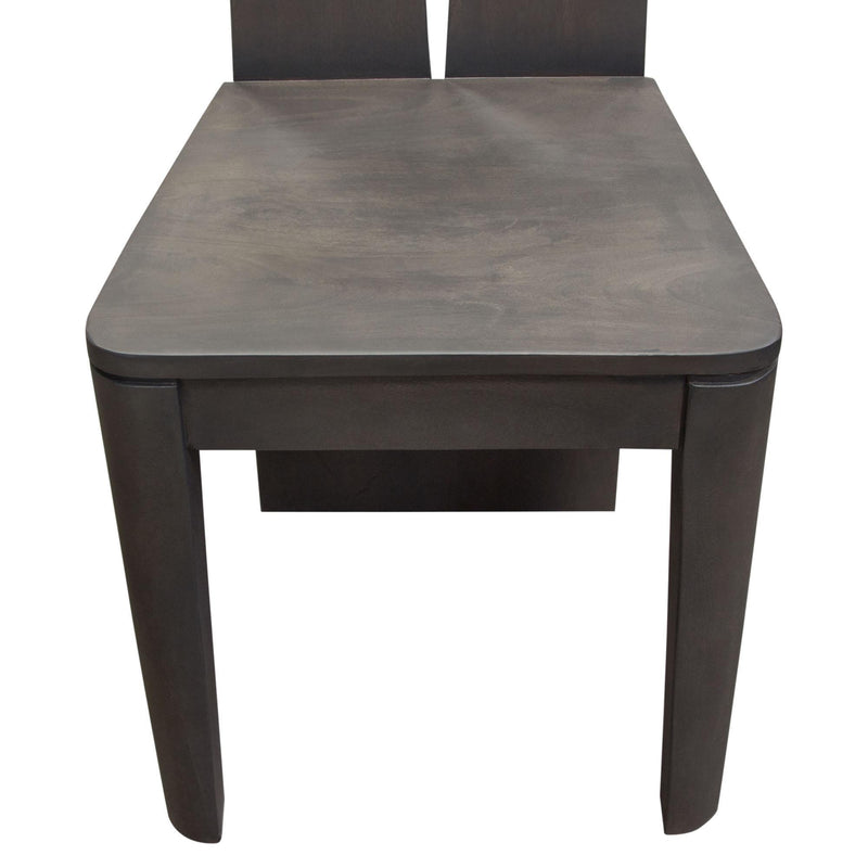 Motion 2-Pack Solid Mango Wood Dining Chair in Smoke Grey Finish w/ Silver Metal Inlay by Diamond Sofa - R&R Furniture Gallery (Fountain Valley, CA)