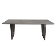 Motion Solid Mango Wood Dining Table in Smoke Grey Finish w/ Silver Metal Inlay by Diamond Sofa - R&R Furniture Gallery (Fountain Valley, CA)