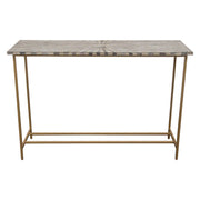 Prisma Console Table w/ Dyed Bone Inlay Sunburst Top & Brass Legs by Diamond Sofa - R&R Furniture Gallery (Fountain Valley, CA)