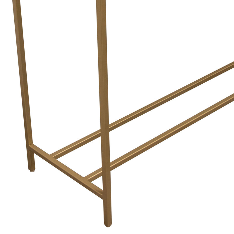 Prisma Console Table w/ Dyed Bone Inlay Sunburst Top & Brass Legs by Diamond Sofa - R&R Furniture Gallery (Fountain Valley, CA)