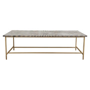 Prisma Cocktail Table w/ Dyed Bone Inlay Sunburst Top & Brass Legs by Diamond Sofa - R&R Furniture Gallery (Fountain Valley, CA)