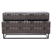 Spectrum 6-Drawer Solid Mango Wood Dresser in Smoke Grey Finish w/ Gun Metal Finished Legs by Diamond Sofa - R&R Furniture Gallery (Fountain Valley, CA)