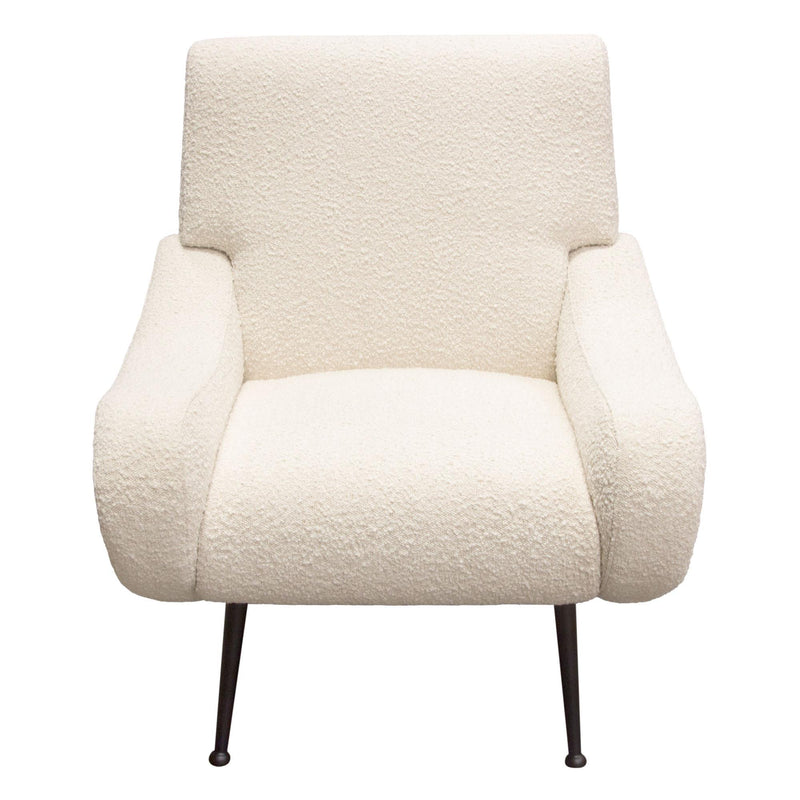 Cameron Accent Chair in Bone Boucle Textured Fabric w/ Black Leg by Diamond Sofa - R&R Furniture Gallery (Fountain Valley, CA)