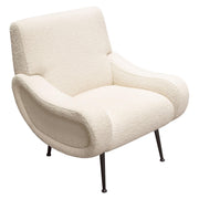 Cameron Accent Chair in Bone Boucle Textured Fabric w/ Black Leg by Diamond Sofa - R&R Furniture Gallery (Fountain Valley, CA)