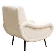 Cameron Accent Chair in Bone Boucle Textured Fabric w/ Black Leg by Diamond Sofa - R&R Furniture Gallery (Fountain Valley, CA)