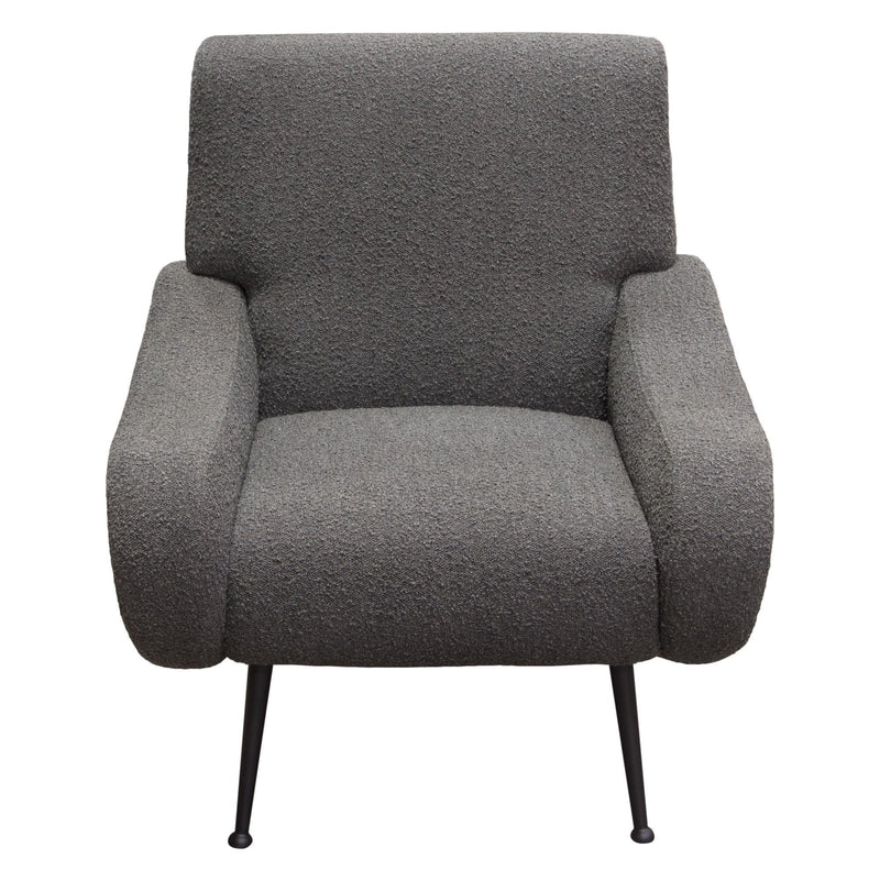 Cameron Accent Chair in Chair Boucle Textured Fabric w/ Black Leg by Diamond Sofa - R&R Furniture Gallery (Fountain Valley, CA)