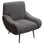 Cameron Accent Chair in Chair Boucle Textured Fabric w/ Black Leg by Diamond Sofa - R&R Furniture Gallery (Fountain Valley, CA)