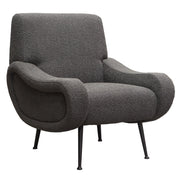 Cameron Accent Chair in Chair Boucle Textured Fabric w/ Black Leg by Diamond Sofa - R&R Furniture Gallery (Fountain Valley, CA)