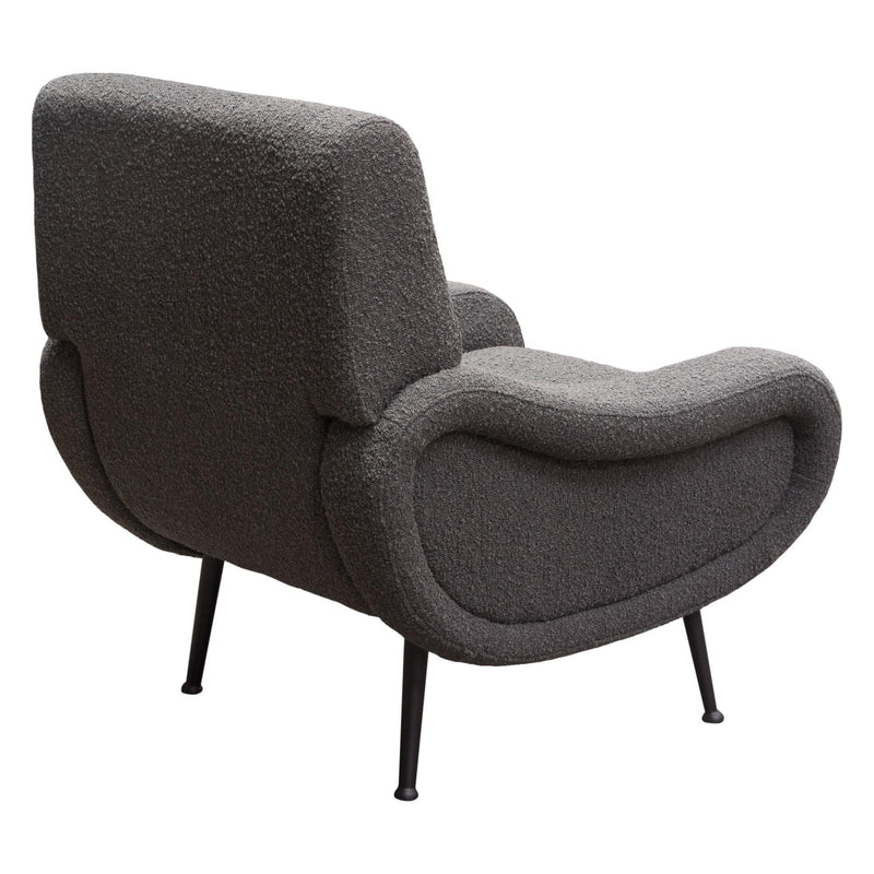 Cameron Accent Chair in Chair Boucle Textured Fabric w/ Black Leg by Diamond Sofa - R&R Furniture Gallery (Fountain Valley, CA)
