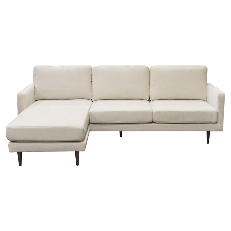 Kelsey Reversible Chaise Sectional in Cream Fabric by Diamond Sofa - R&R Furniture Gallery (Fountain Valley, CA)