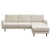 Kelsey Reversible Chaise Sectional in Cream Fabric by Diamond Sofa - R&R Furniture Gallery (Fountain Valley, CA)