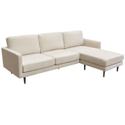 Kelsey Reversible Chaise Sectional in Cream Fabric by Diamond Sofa - R&R Furniture Gallery (Fountain Valley, CA)
