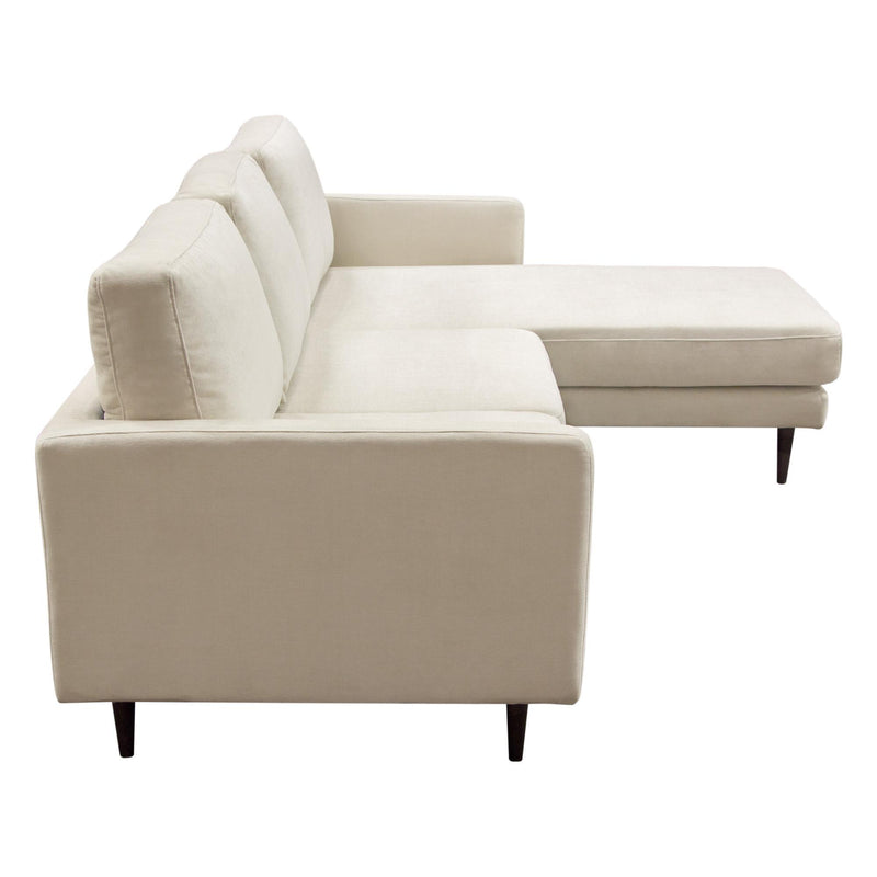 Kelsey Reversible Chaise Sectional in Cream Fabric by Diamond Sofa - R&R Furniture Gallery (Fountain Valley, CA)