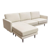 Kelsey Reversible Chaise Sectional in Cream Fabric by Diamond Sofa - R&R Furniture Gallery (Fountain Valley, CA)