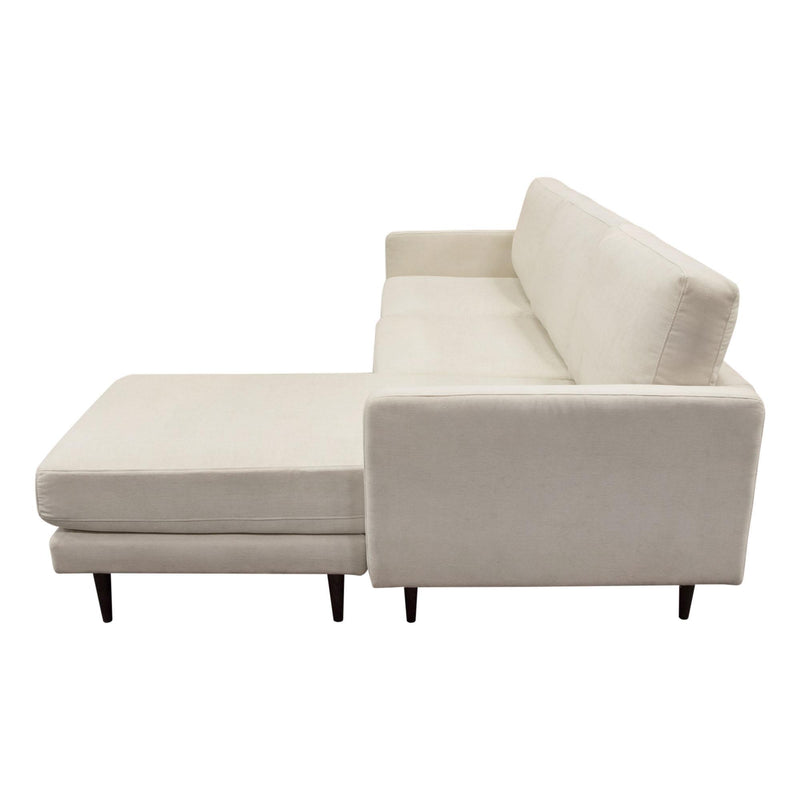 Kelsey Reversible Chaise Sectional in Cream Fabric by Diamond Sofa - R&R Furniture Gallery (Fountain Valley, CA)