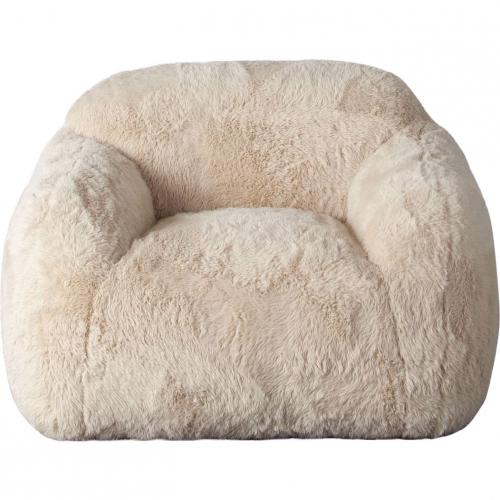 Dawson Accent Chair in Yak Sand Natural Faux Fur