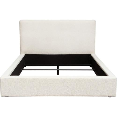 Cloud 43" Low Profile Eastern King Bed in Ivory Boucle Fabric