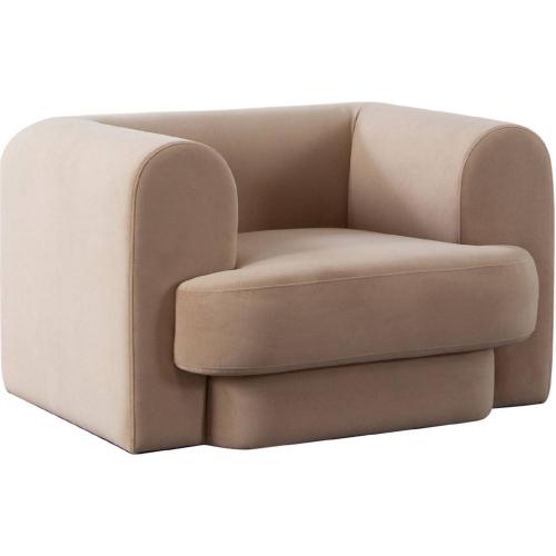 Form Chair in Camel Performance Velvet