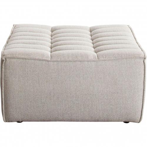 Marshall Scooped Seat Armless Chair in Sand Fabric