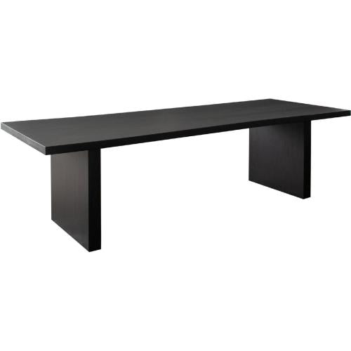 Sonoma 110" Wood Dining Table in Black Finish