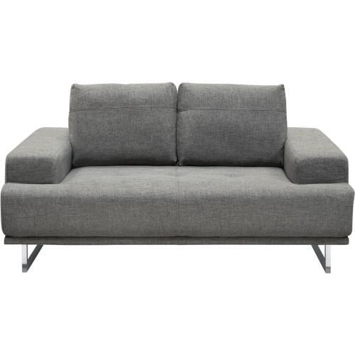 Russo Loveseat w/ Adjustable Seat Backs in Space Grey Fabric