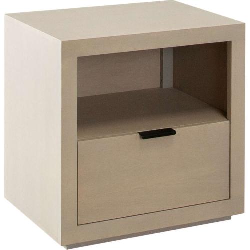 Sonoma 1-Drawer Wood Night Stand in Light Natural Grey Wash Finish