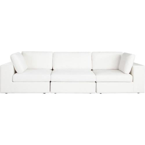 Muse 3PC Modular Sofa in Mist White Performance Fabric