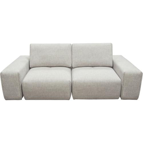 Jazz Modular 2-Seater with Adjustable Backrests in Light Brown Fabric