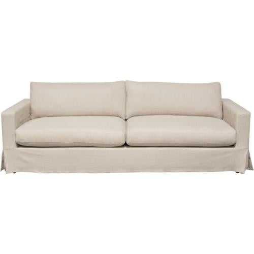 Savannah Slip-Cover Sofa in Sand Natural Linen