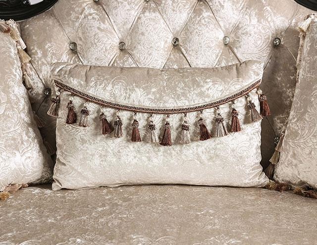 Acapulco White & Espresso Sofa - R&R Furniture Gallery (Fountain Valley, CA)