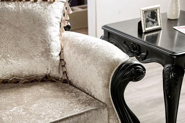 Acapulco White & Espresso Sofa - R&R Furniture Gallery (Fountain Valley, CA)