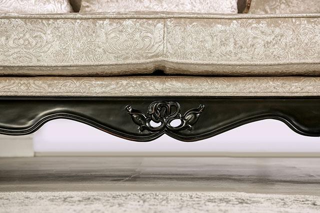 Acapulco White & Espresso Sofa - R&R Furniture Gallery (Fountain Valley, CA)