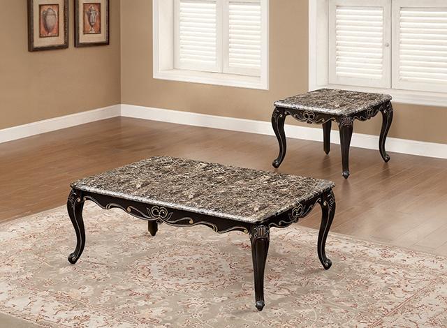 Albacete End Table Walnut & Campage - R&R Furniture Gallery (Fountain Valley, CA)
