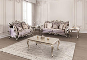 Albacete Loveseat Campage & Walnut - R&R Furniture Gallery (Fountain Valley, CA)
