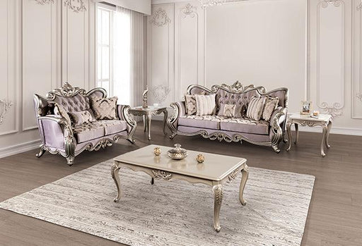 Albacete Loveseat Campage & Walnut - R&R Furniture Gallery (Fountain Valley, CA)